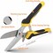 2PCS Scissors All Purpose, Tin Snips for Cutting Metal Sheet, Heavy Duty Industrial Shears, Stainless Steel Serrated Blade, Easy Cutting Wires, Cardboard, Leather, Iron Mesh